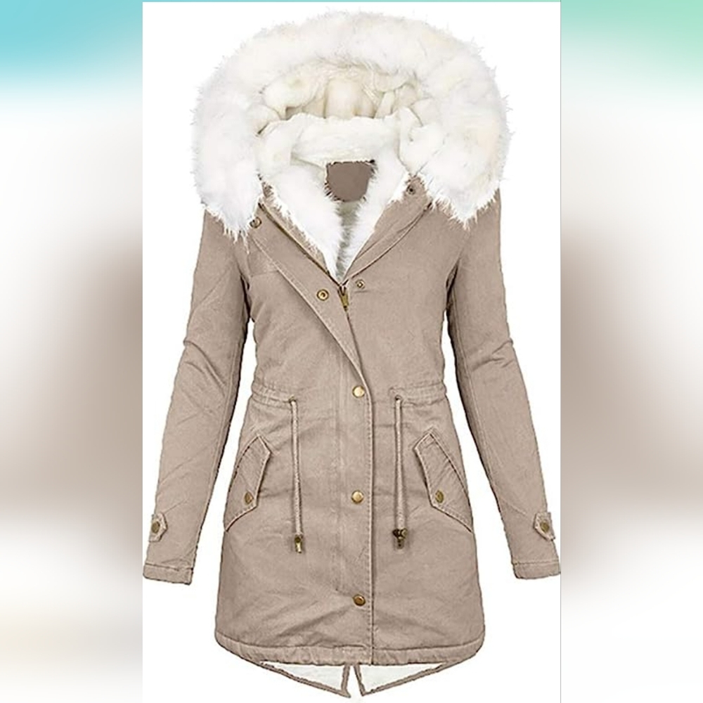 Women's Hooded Coats Winter Warm Fleece Lined Long Thicken Parka Jackets…